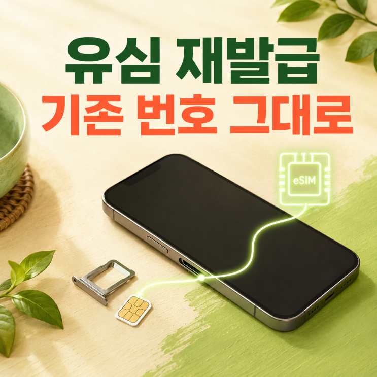휴대폰분실후유심을재발급받으려면｜기존 번호·공기계 사용 순서