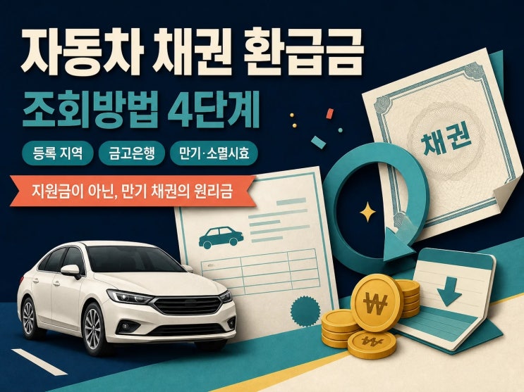 "환급금이 있을까?" 자동차 채권 환급금을 지역별 금고은행에서 조회하는 방법