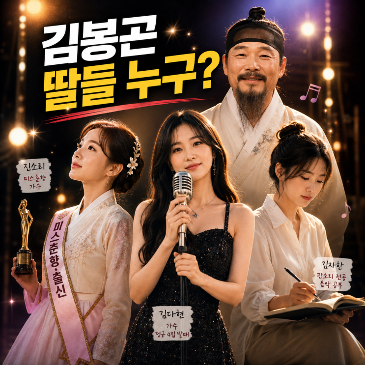 김봉곤 딸들 누구? 첫째 김자한부터 진소리·김다현 근황