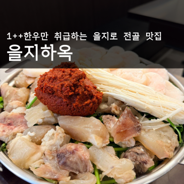 을지로 술집 을지하옥 한우대창스지전골 솔직 후기! 을지로 모임 장소로 딱인 힙지로맛집