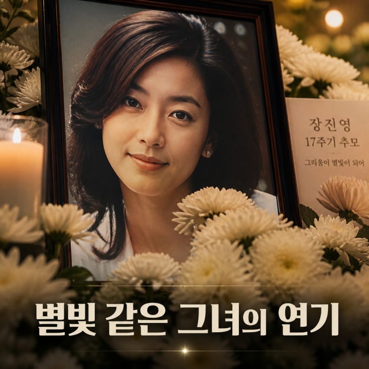 故장진영 17주기 추모 국화꽃향기 남긴 별빛 같은 연기