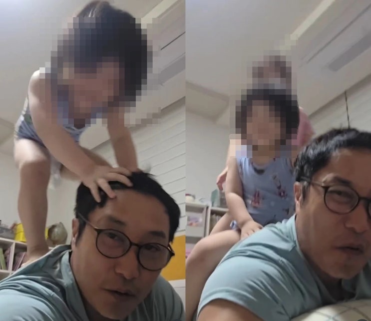 김병만, 재혼 1년 후 근황…"고통 속 행복" 온몸으로 두 자녀 놀아주....