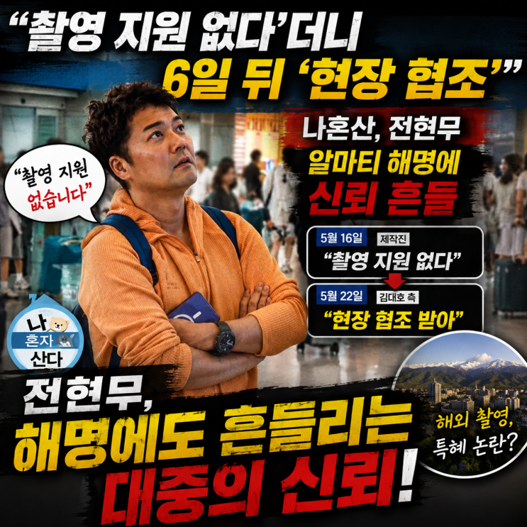 “‘촬영 지원 없다’더니 6일 뒤 ‘현장 협조’” 나혼산, 전현무 ....