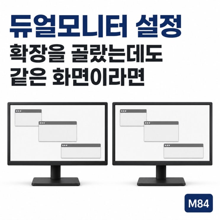 듀얼모니터 설정, 확장을 골랐는데도 같은 화면인 이유는 따로 있습니다 — HDMI 연결부터 안 ....