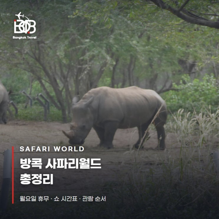 방콕 사파리월드 총정리 | 월요일 휴무와 쇼 시간표, 관람 순서 정하....