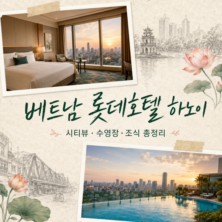 베트남 롯데호텔 하노이 시티뷰 수영장 조식 할인 총정리