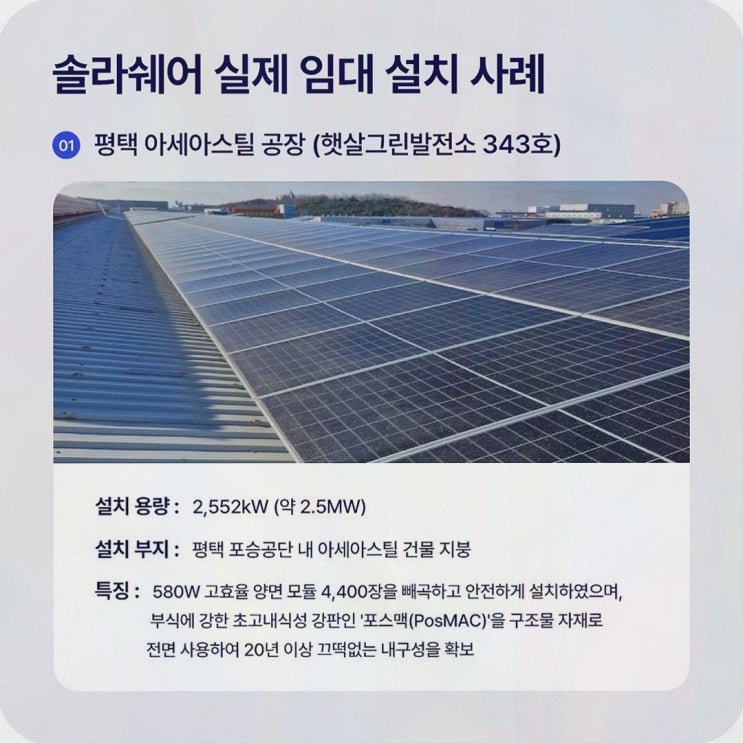 공장 태양광임대, 솔라쉐어2.0이 만드는 지붕 임대 수익의 흐름