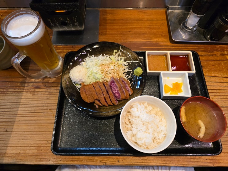 일본 오사카 규카츠 맛집 규카츠 토미타 평일 저녁 웨이팅 후기
