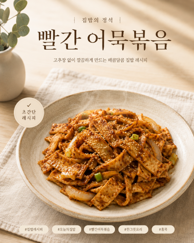 빨간 어묵볶음 레시피 매콤달콤 어묵볶음 만드는 법