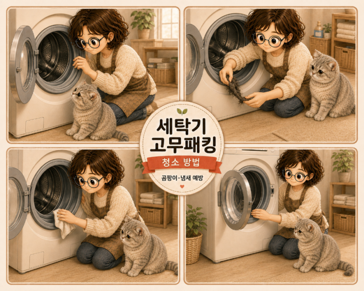 [리빙] 드럼세탁기 고무패킹 청소 방법｜곰팡이·냄새 예방 관리법