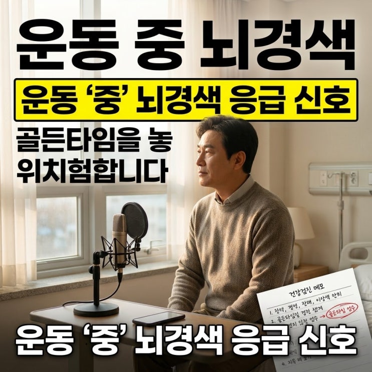 박재홍 아나운서 뇌경색 소식, 운동 중 쓰러진 이유와 골든타임 체....