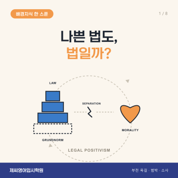 옥길동 영어학원 제씨영어입시학원 - 법실증주의 카드뉴스