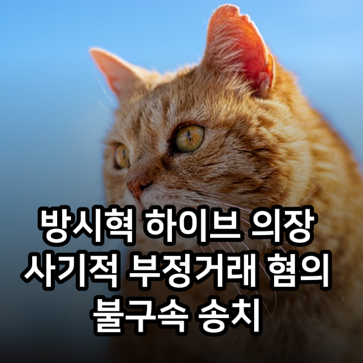 방시혁 하이브 의장 사기적 부정거래 혐의 불구속 송치