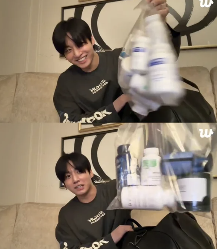 약국인 줄 알았다! BTS 정국, 가방 열자 수십 개 쏟아졌다…‘간 수치....