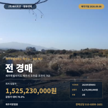 제주농지경매 조천읍 조천리 부동산경매 2025타경9093 썸네일