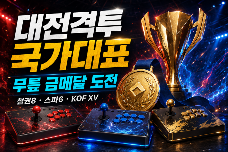 한국의금메달가능성은? 대한민국 대표팀은 철권 8의무릎과 KOF XV의 MadKOF처럼 국제대회 경험이 풍부한 베테랑 선수들을 보유하고 있습니다. 대전격투 단체전은 세 경기 중 2승을 먼저 확보해야 하므로 한 게임에서 패하더라도 다른 두 선수가 승리하면 다음 라운드에 진출할 수 있습니다. 한국의 강점은 다음과 같습니다. 국제대회 경험이 풍부한 선수 구성...
