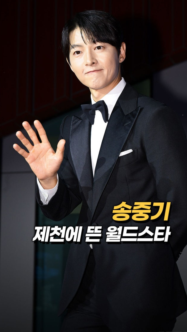 제천 영화제를 빛낸 월드스타 송중기, 레드카펫 위를 압도한 아우라