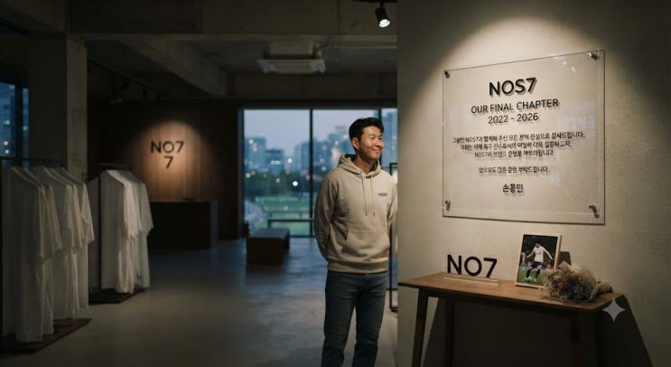 “오직 축구만 본다”… 손흥민 패션 브랜드 'NOS7', 4년 만에 역사 속....
