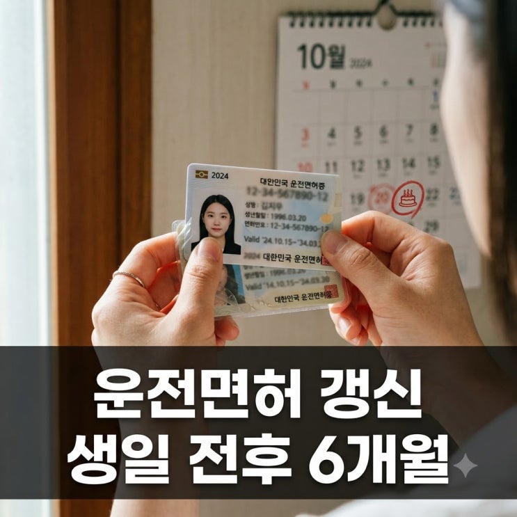 운전면허증 갱신 2026, 생일 전후 6개월! 과태료 없이 끝내는 초간단 ....