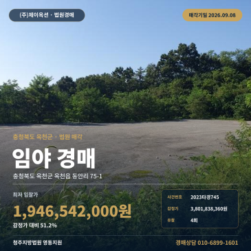 옥천산지경매 옥천읍 동안리 부동산경매 2023타경745 썸네일