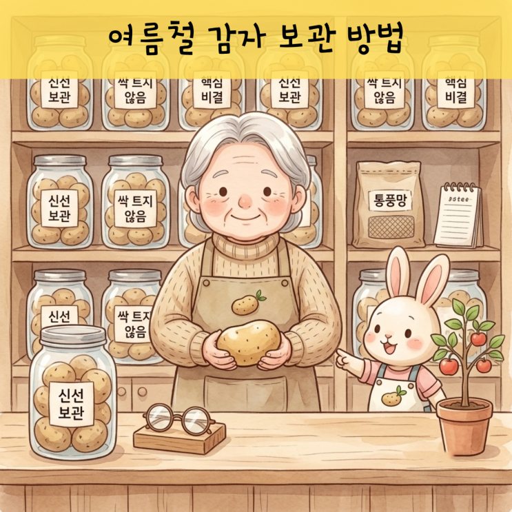 여름철 감자 보관 방법 싹 트지 않고 오래 보관하는 핵심 비결