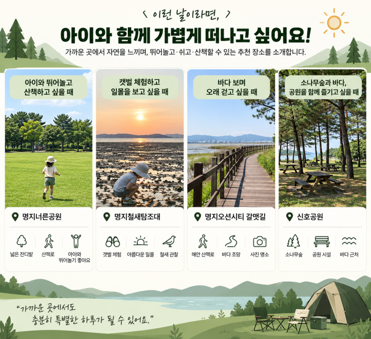 명지가볼만한곳 추천｜명지 왔는데 뭐 하지? 지금 가기 좋은 4곳