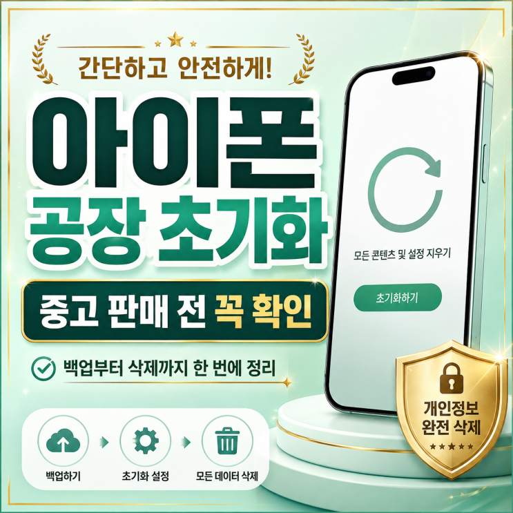아이폰 공장 초기화 방법 중고 판매 전이라면 이 순서부터 확인하세요