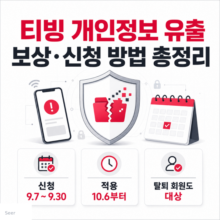 [개인정보보호] 티빙 개인정보 유출 보상 신청 방법 → 5000포인트, 해킹·안심보험, 엔터테인....