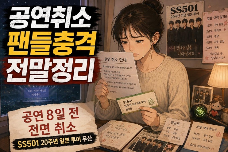 SS501 20주년 재결합 공연 취소 전말, 일본 투어 무산 이유와 팬들이 ....