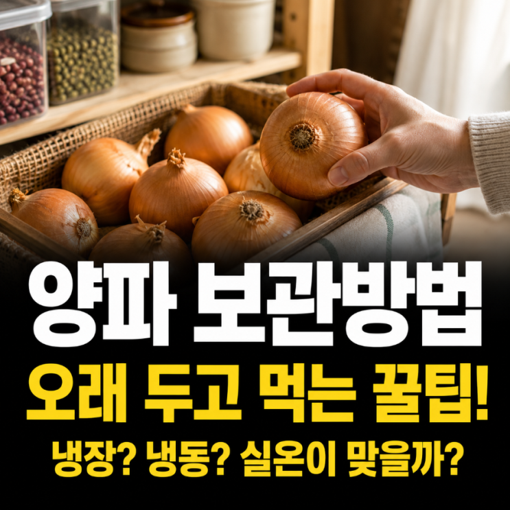 양파 보관방법 냉장 냉동 실온, 오래 두고 먹으려면 이렇게