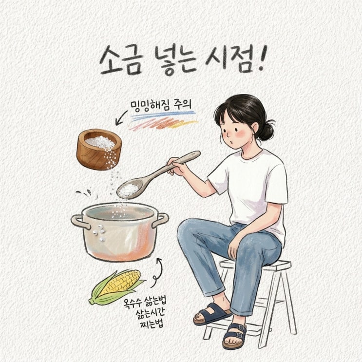 옥수수 삶는법 삶는시간 찌는법 소금 사카린 보관법 냉동 껍질 쓰레기 배출 수염차 칼로리