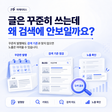 블로그 글을 꾸준히 써도 검색 노출이 안 되는 이유