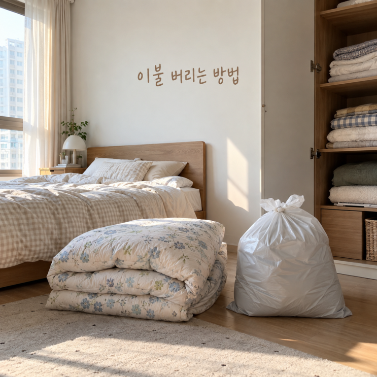 이불 버리는 방법, 종량제봉투에 넣어도 될까요?