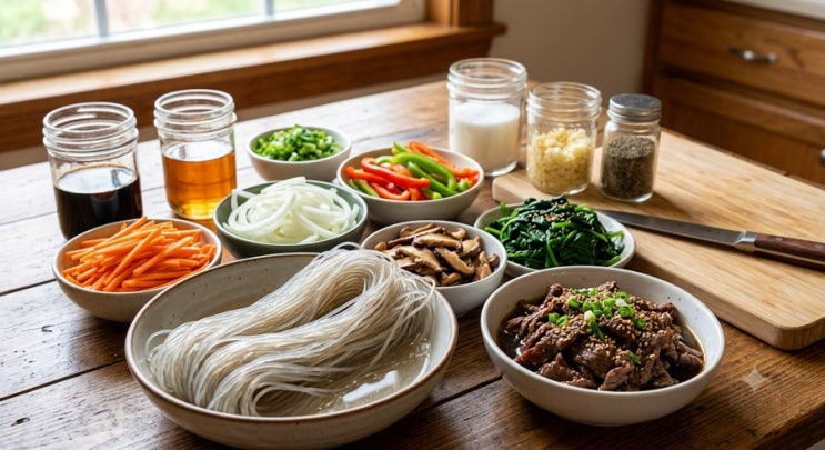 잡채 황금레시피, 쫄깃하고 탱글하게 만드는 실패 없는 방법 (생신상, 명절 음식)