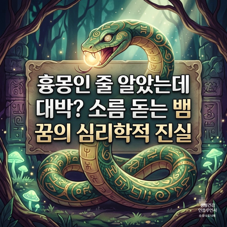 뱀 나오는 꿈 길몽?흉몽? 뱀에 물리는 꿈, 뱀 죽이는 꿈 해몽과 심리적 의미