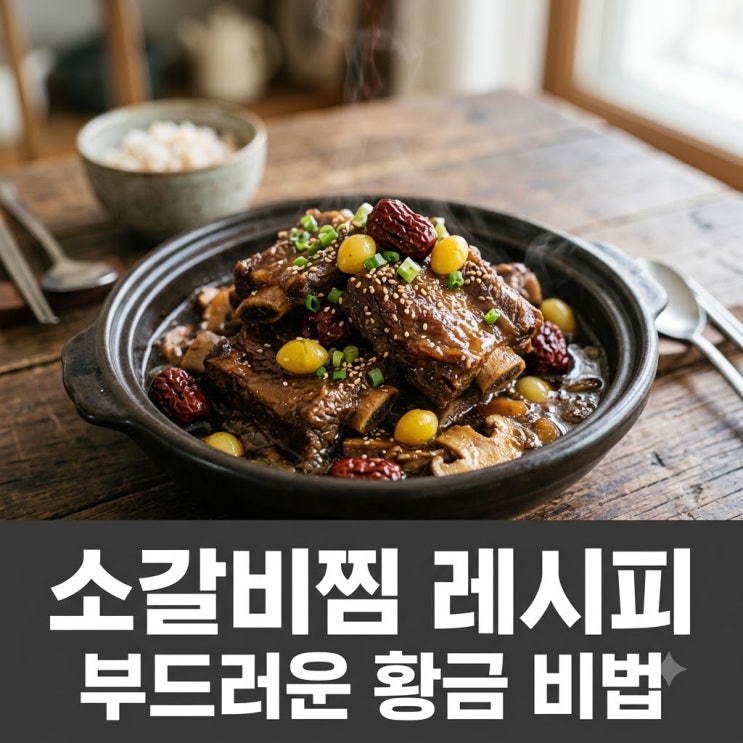 소갈비찜 레시피  뼈째 뜯는 맛!  황금 양념 비법 조리법