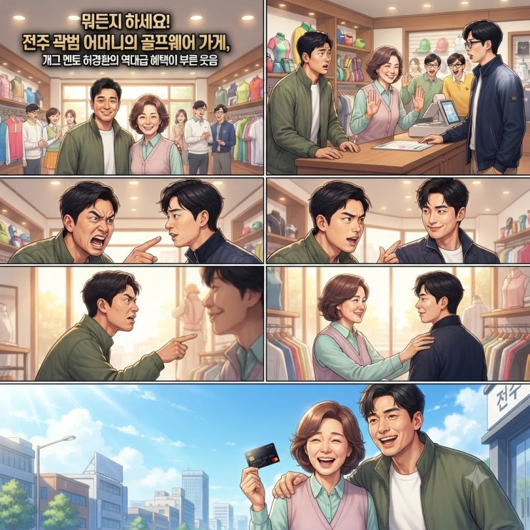 놀면 뭐하니 전주 곽범 어머니 골프복 매장 | 개그 스승 허경환 파격....