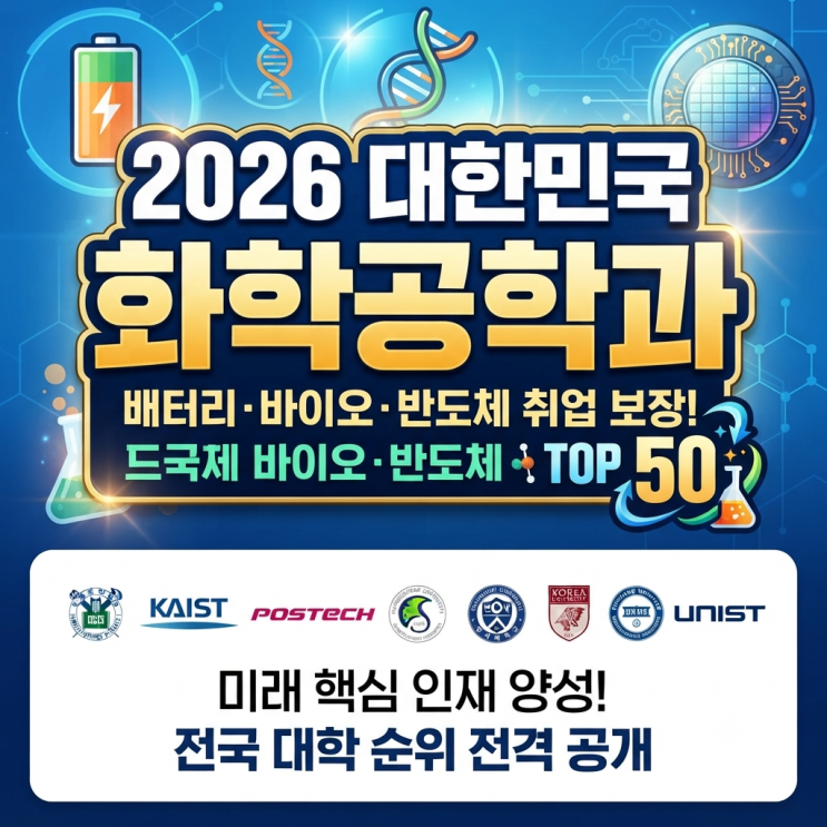 배터리·바이오·반도체 산업의 핵심 인재… 화학공학과 TOP 50 : 네이버 블로그