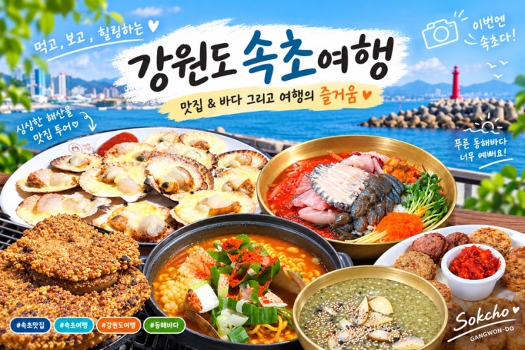 (속초여행)강원도속초여행/모녀가리비,청초수물회본점/내돈내산⭕....
