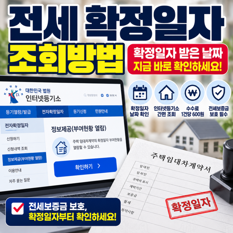 전세 확정일자 조회방법｜확정일자 받은 날짜 확인하기