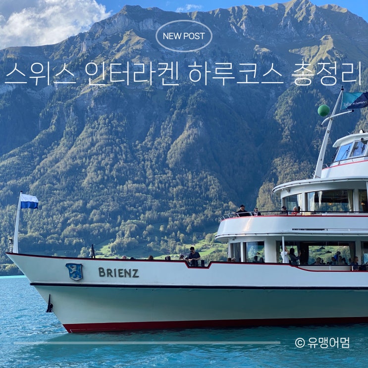 스위스 인터라켄 여행 코스｜브리엔츠 유람선 이젤발트·하더쿨름·....