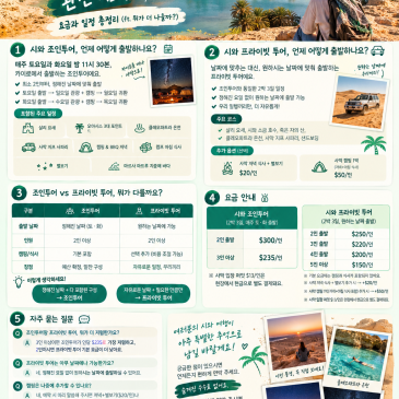 [2026 이집트 여행] 시와 조인투어 vs 프라이빗 투어 완전 비교 — 요금과 일정 총정리 (ft. 뭐가 더 나을까?)
