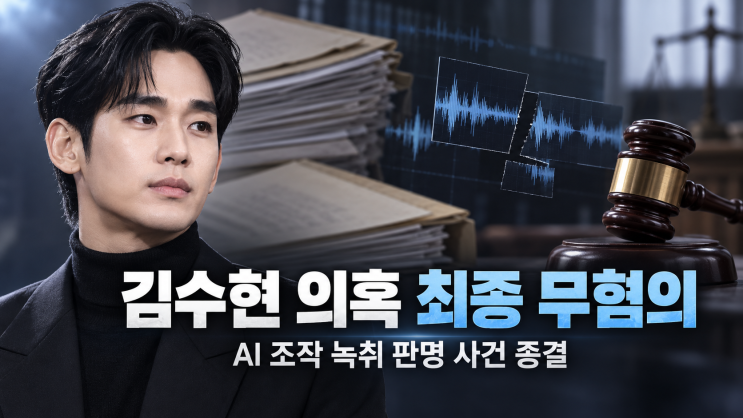 김수현 그루밍 의혹 무혐의 종결 , AI 조작 음성까지 드러난 수사 전....