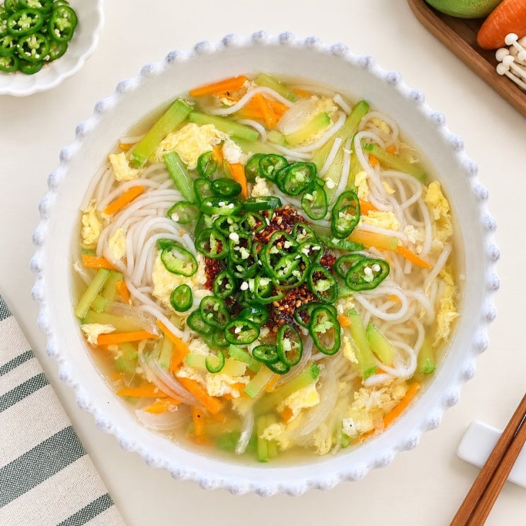 간단 잔치국수 레시피! "코인육수로 5분 만에 완성" 잔치국수 양념장 만들기