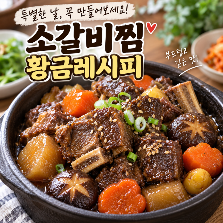소갈비찜 황금레시피,특별한 날 생일 메뉴 레시피
