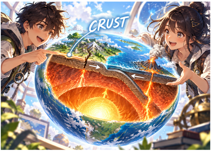 crust 뜻과 어원｜지질학에서 ‘지각’이 되는 이유, 발음과 관련 영어 표현까지 : 네이버 블로그