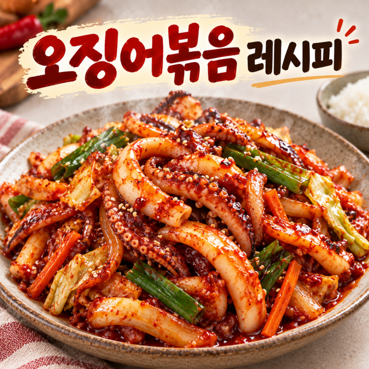 오징어볶음 레시피, 양념장 황금비율부터 물 안 생기게 볶는 법까지