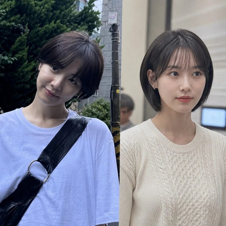 숏컷 하나로 분위기 완전히 달라졌다… 한지은·아이유 단발 스타일....