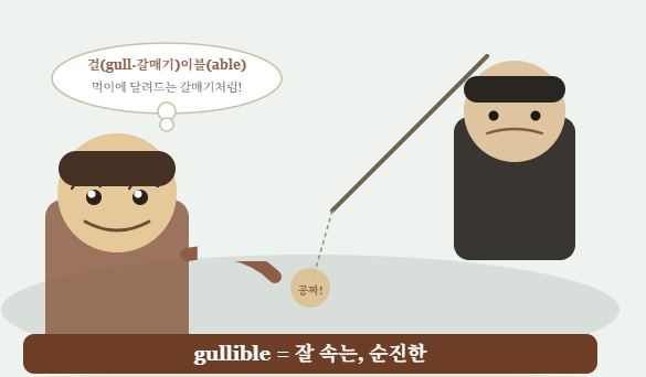 gullible, 잘 속는 단어 완벽 암기 : 네이버 블로그