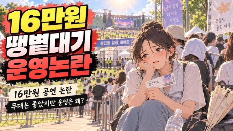 성시경 콘서트 16만원 논란 정리, 무대보다 뜨거웠던 야외 공연 운영....